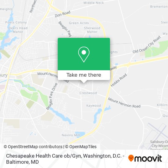 Mapa de Chesapeake Health Care ob/Gyn