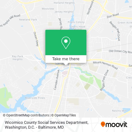 Mapa de Wicomico County Social Services Department