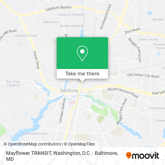 Mayflower TRANSIT map