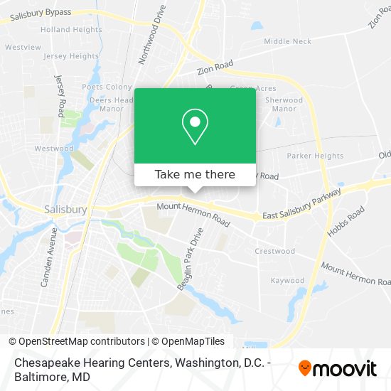 Chesapeake Hearing Centers map