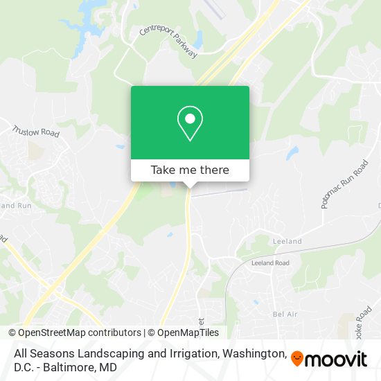 All Seasons Landscaping and Irrigation map