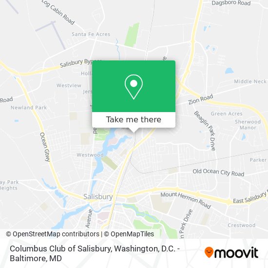 Mapa de Columbus Club of Salisbury