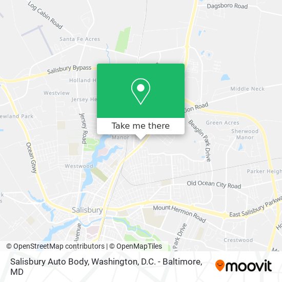 Mapa de Salisbury Auto Body