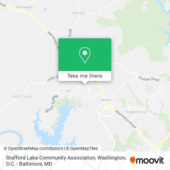 Stafford Lake Community Association map