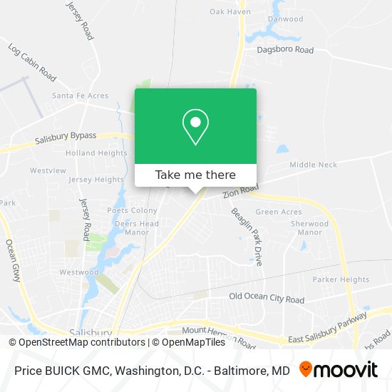 Price BUICK GMC map