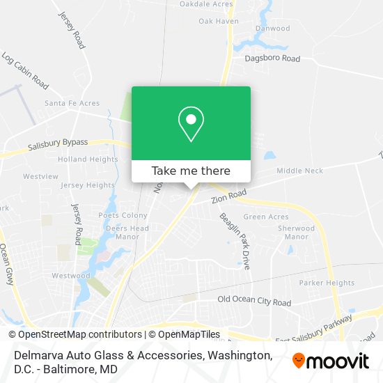 Mapa de Delmarva Auto Glass & Accessories