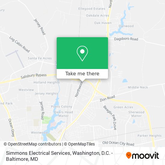 Simmons Electrical Services map