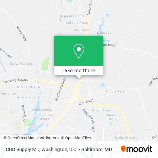 CBD Supply MD map