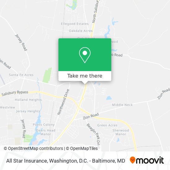 All Star Insurance map