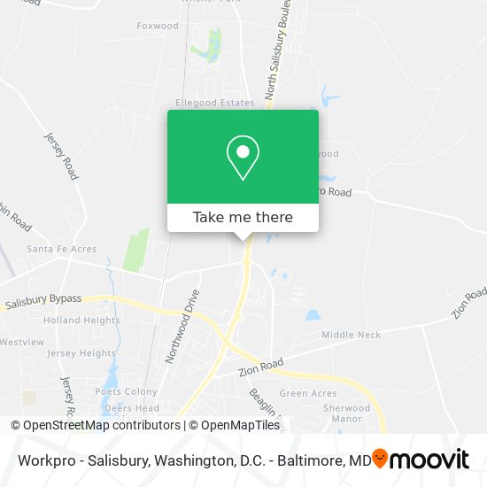 Mapa de Workpro - Salisbury