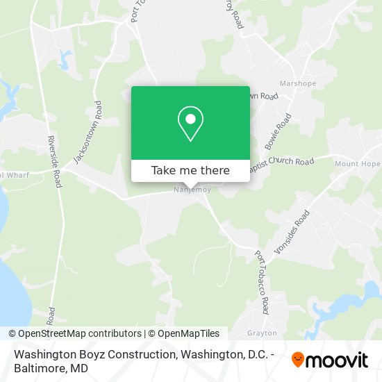 Washington Boyz Construction map