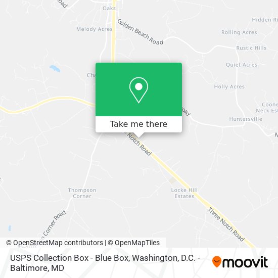 USPS Collection Box - Blue Box map