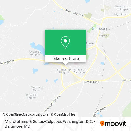 Microtel Inns & Suites-Culpeper map