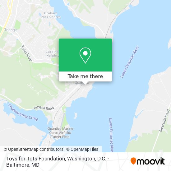 Mapa de Toys for Tots Foundation