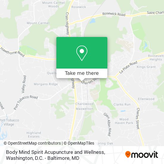 Body Mind Spirit Acupuncture and Wellness map