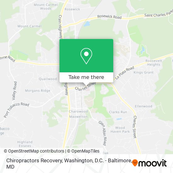 Chiropractors Recovery map