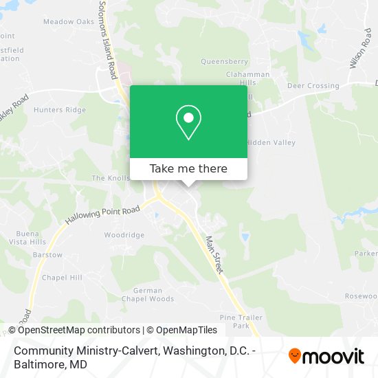 Community Ministry-Calvert map