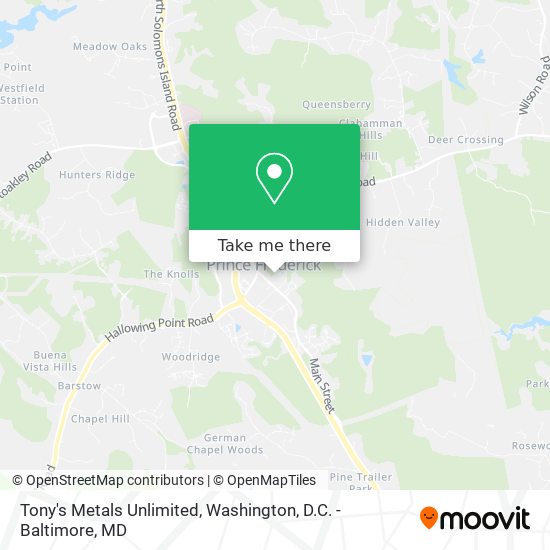 Tony's Metals Unlimited map