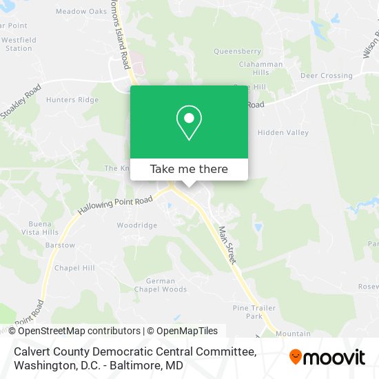 Mapa de Calvert County Democratic Central Committee