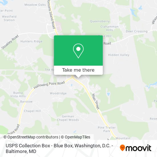 USPS Collection Box - Blue Box map