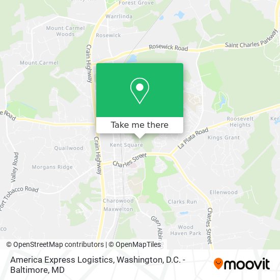 Mapa de America Express Logistics