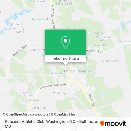 Mapa de Patuxent Athletic Club