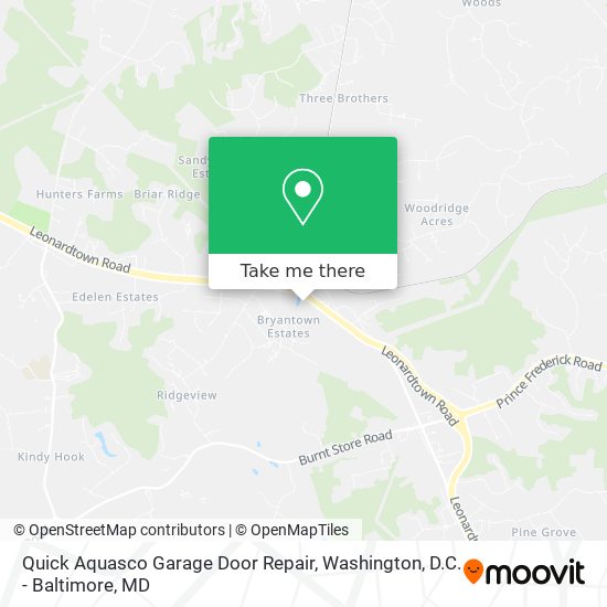 Mapa de Quick Aquasco Garage Door Repair