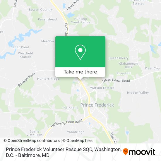 Mapa de Prince Frederick Volunteer Rescue SQD