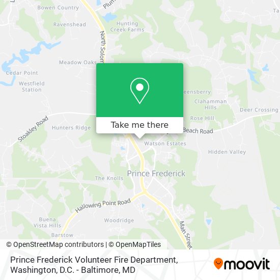 Mapa de Prince Frederick Volunteer Fire Department