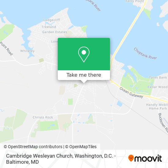 Cambridge Wesleyan Church map