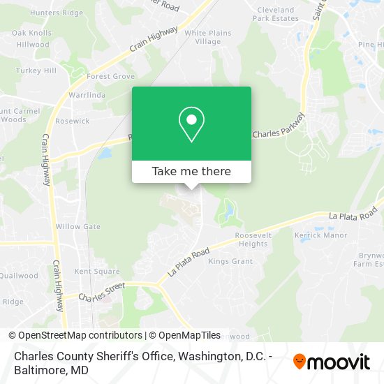 Charles County Sheriff's Office map