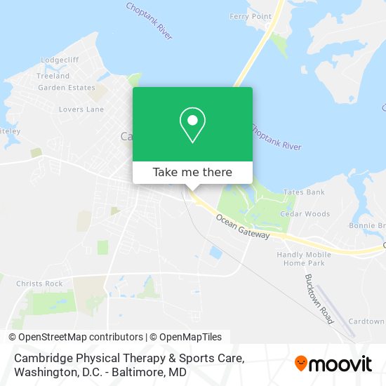 Cambridge Physical Therapy & Sports Care map