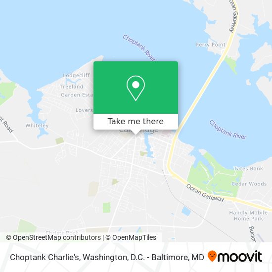 Mapa de Choptank Charlie's