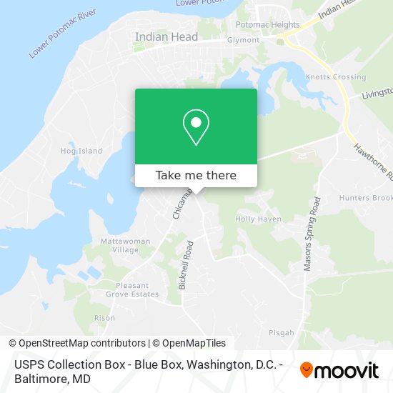 USPS Collection Box - Blue Box map