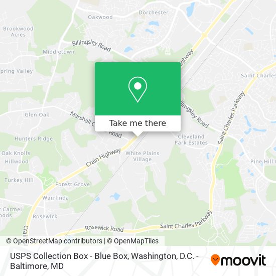 USPS Collection Box - Blue Box map