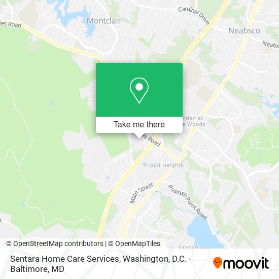 Sentara Home Care Services map