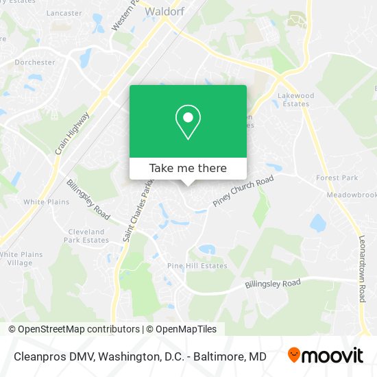 Mapa de Cleanpros DMV