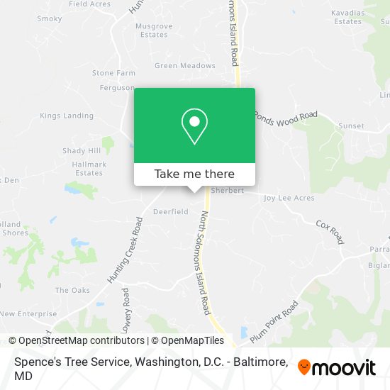Spence's Tree Service map