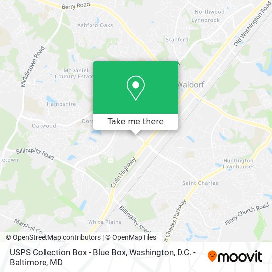 Mapa de USPS Collection Box - Blue Box