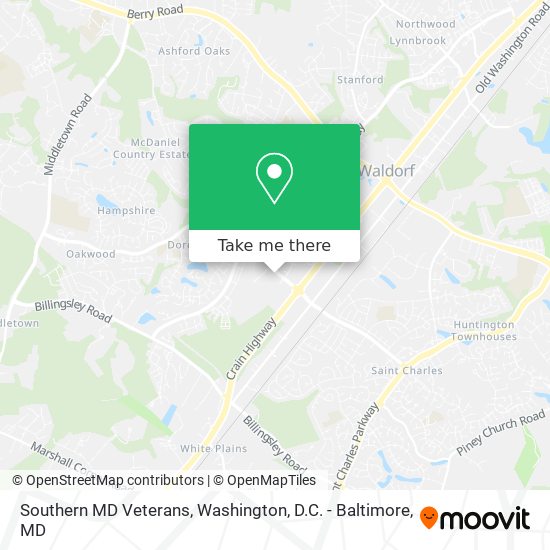 Southern MD Veterans map