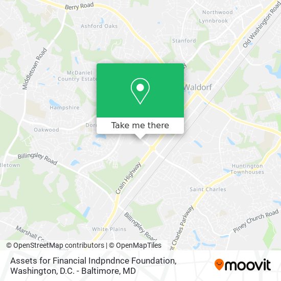 Assets for Financial Indpndnce Foundation map