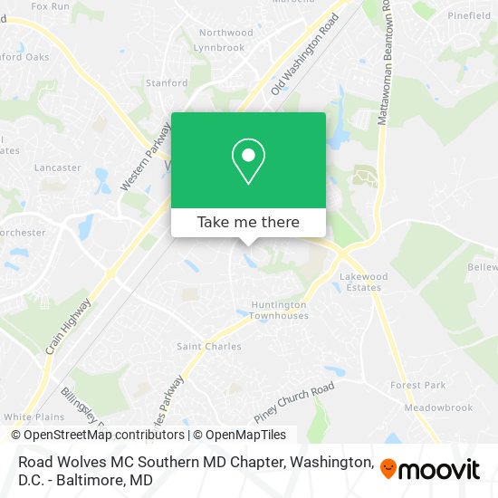 Road Wolves MC Southern MD Chapter map