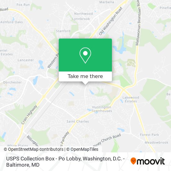 Mapa de USPS Collection Box - Po Lobby