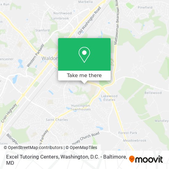 Excel Tutoring Centers map