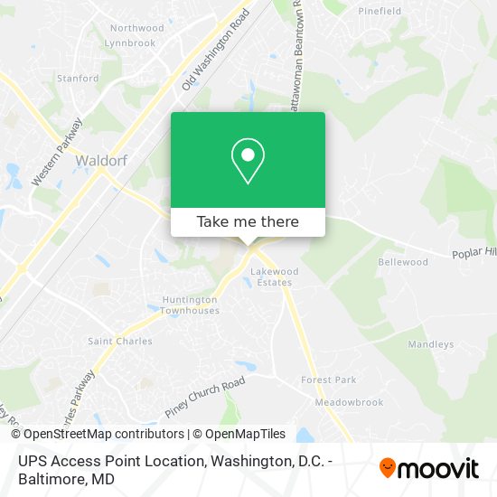 UPS Access Point Location map