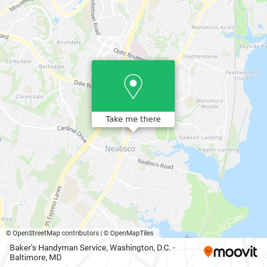 Baker's Handyman Service map