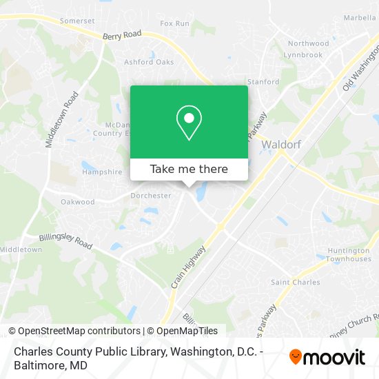 Mapa de Charles County Public Library