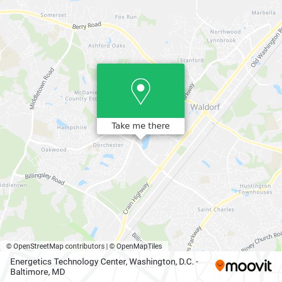 Energetics Technology Center map