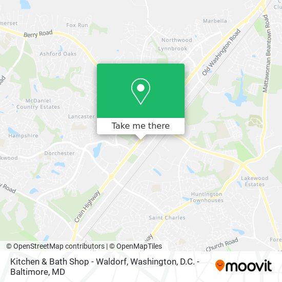 Mapa de Kitchen & Bath Shop - Waldorf