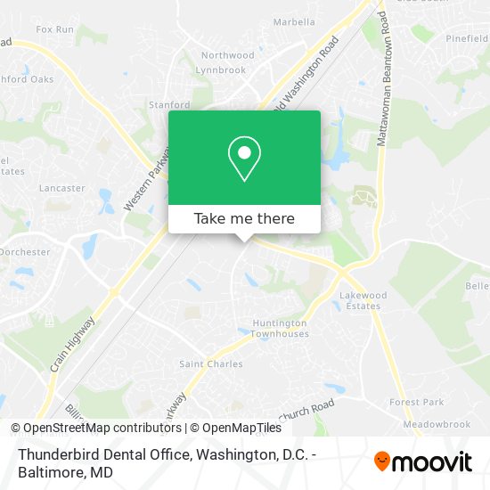 Thunderbird Dental Office map